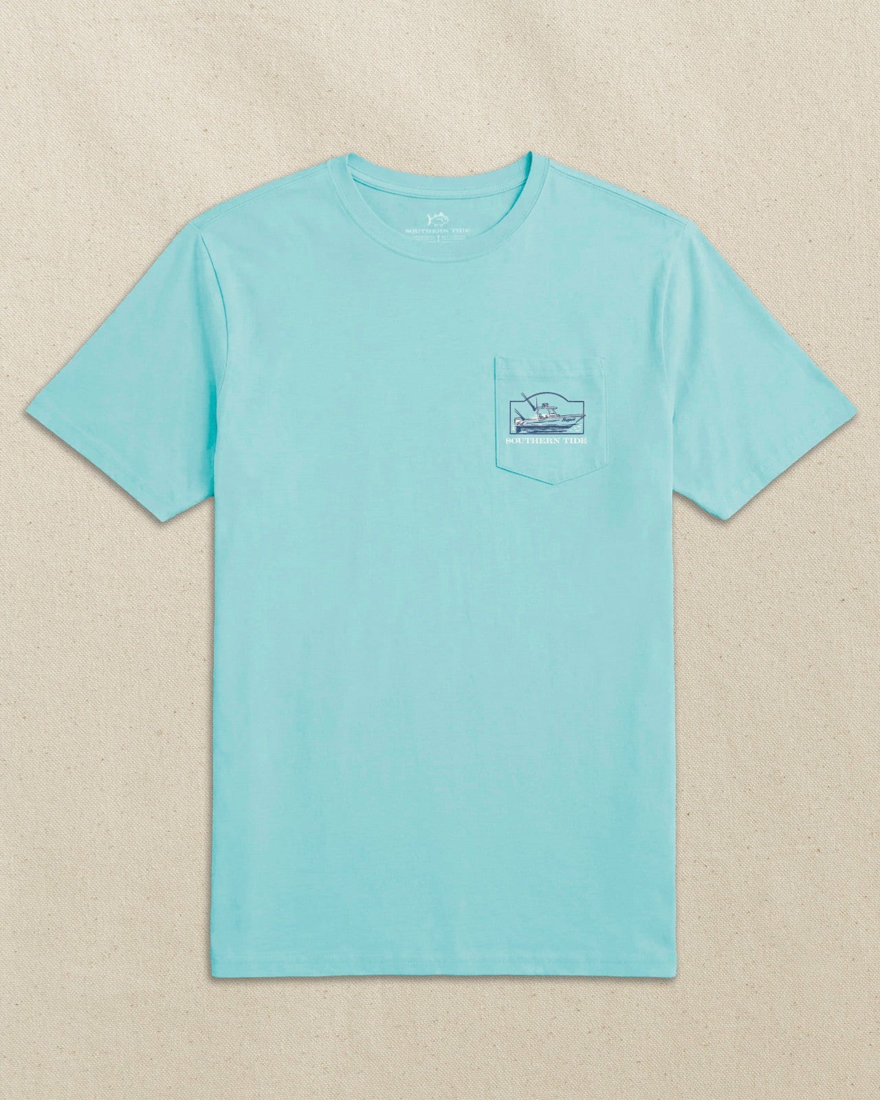 Southern Tide Sunset Skipjack Boat Short Sleeve T-Shirt For Men