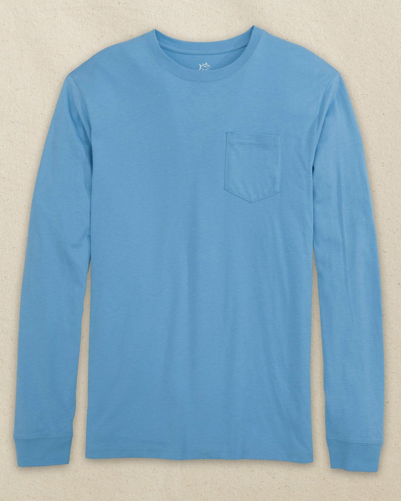 Southern Tide Rush Blue Classic Long Sleeve Pocket T-Shirt For Men