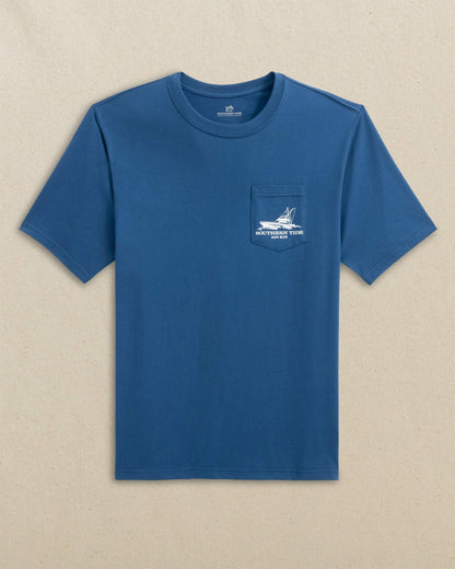 Southern Tide Fishing Boat Coordinates Short Sleeve T-Shirt For Men