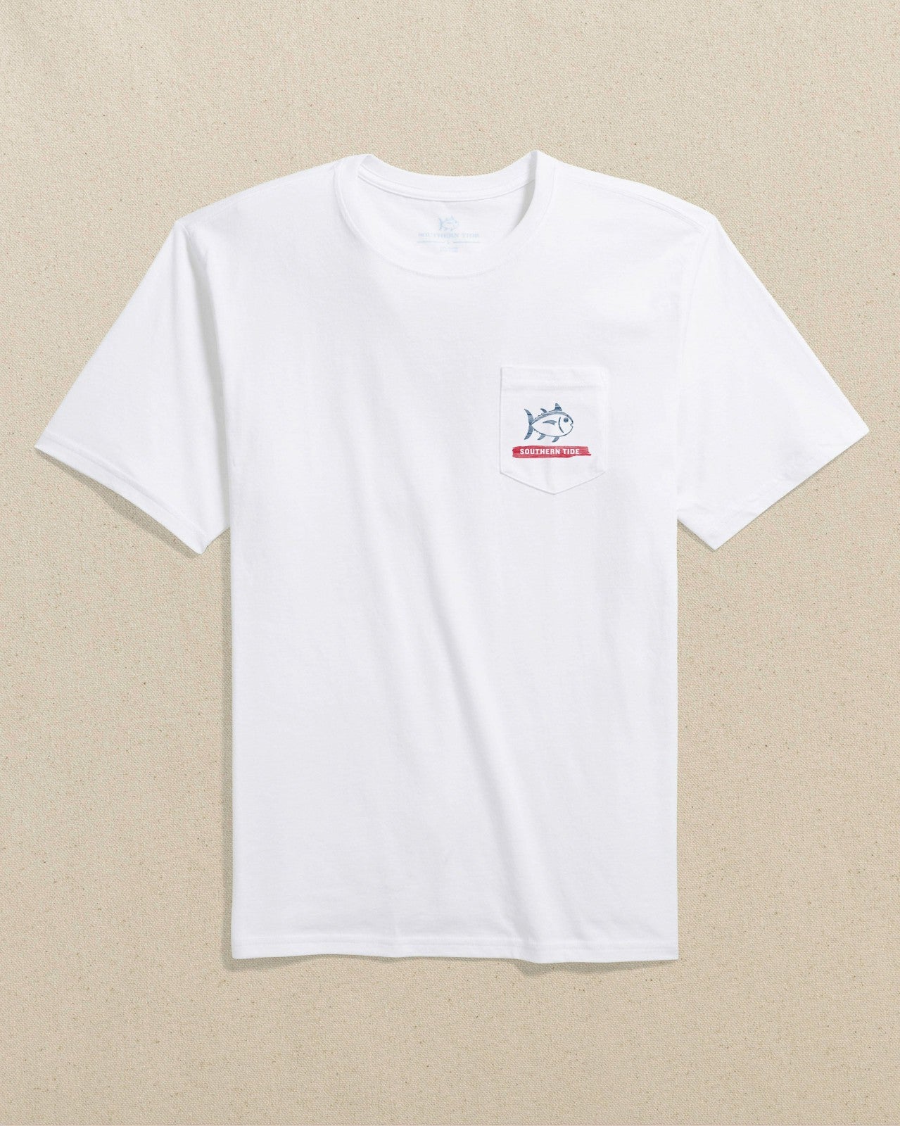 Southern Tide Americana Wooden Flag Short Sleeve T-Shirt For Men