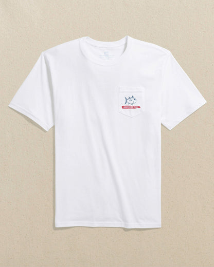 Southern Tide Americana Wooden Flag Short Sleeve T-Shirt For Men