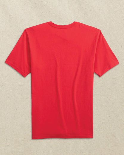 Southern Tide Embroidered Skipjack T-Shirt - Red & Black For Men|Collegiate