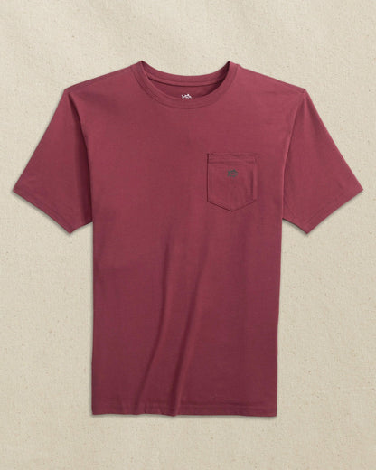 Southern Tide Embroidered Skipjack T-Shirt - Chianti & Black For Men
