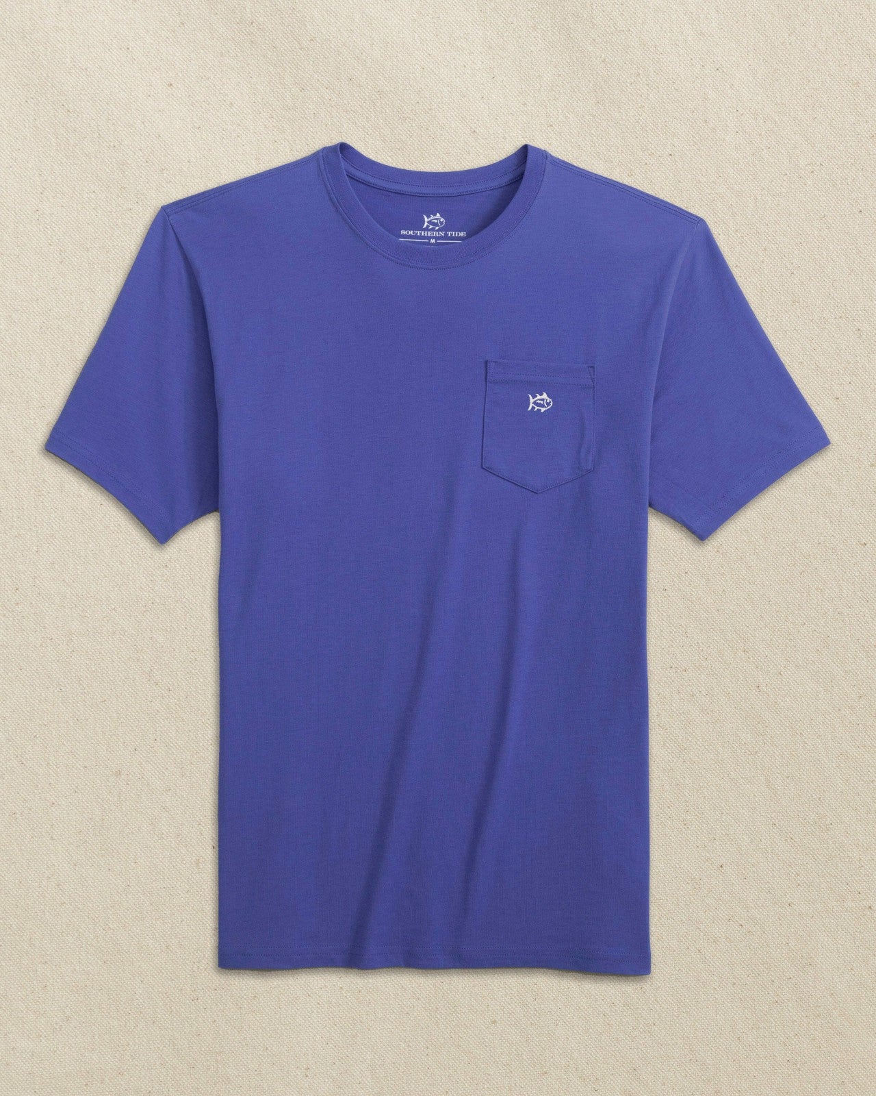 Southern Tide Embroidered Skipjack T-Shirt - Blue & White For Men