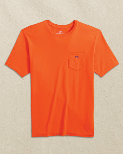 Southern Tide Embroidered Skipjack T-Shirt - Orange & Purple For Men