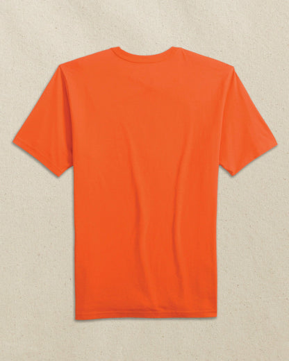 Southern Tide Embroidered Skipjack T-Shirt - Orange & Purple For Men