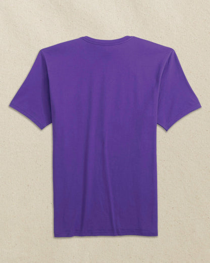 Southern Tide Embroidered Skipjack T-Shirt - Purple & Yellow For Men