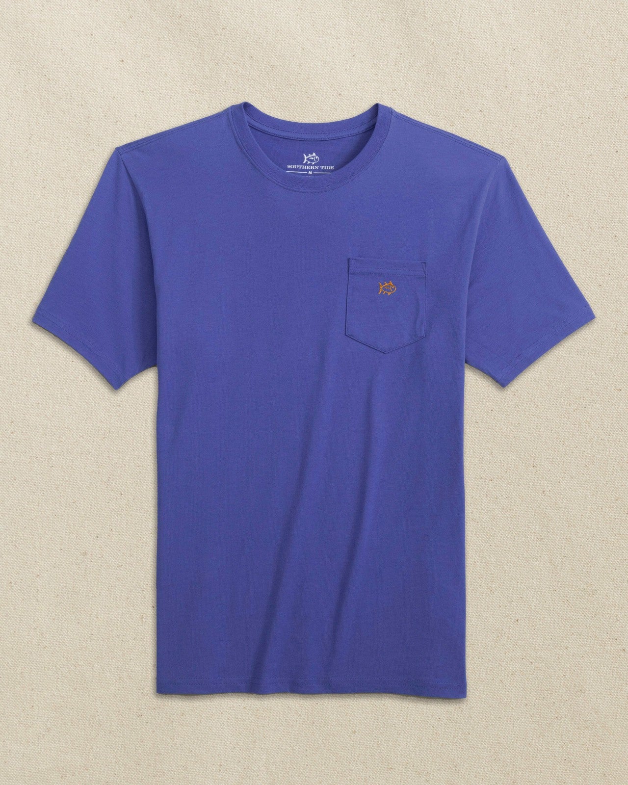 Southern Tide Embroidered Skipjack T-Shirt - Blue & Orange For Men