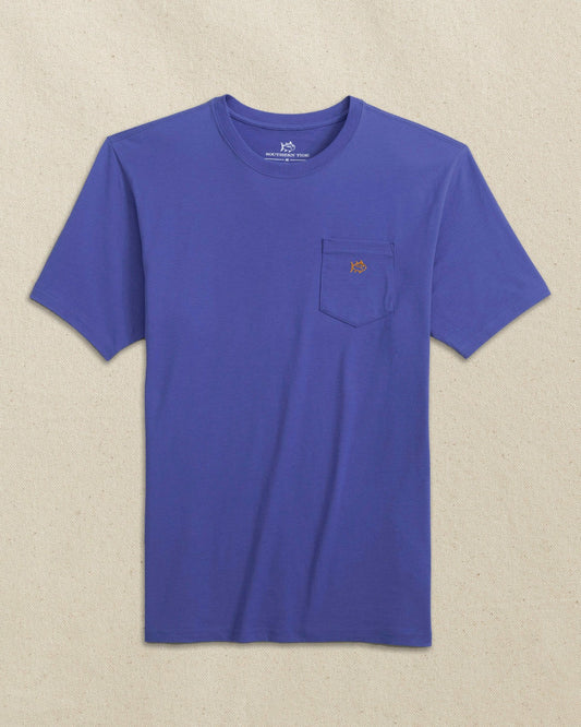 Southern Tide Embroidered Skipjack T-Shirt - Blue & Orange For Men