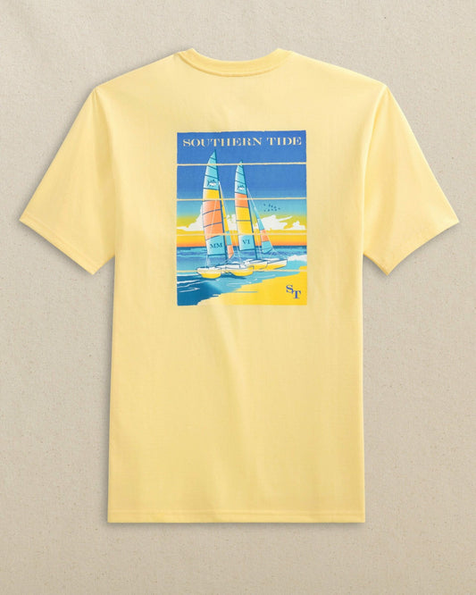 Southern Tide Beachside Catamarans Short Sleeve T-Shirt For Men|Sale