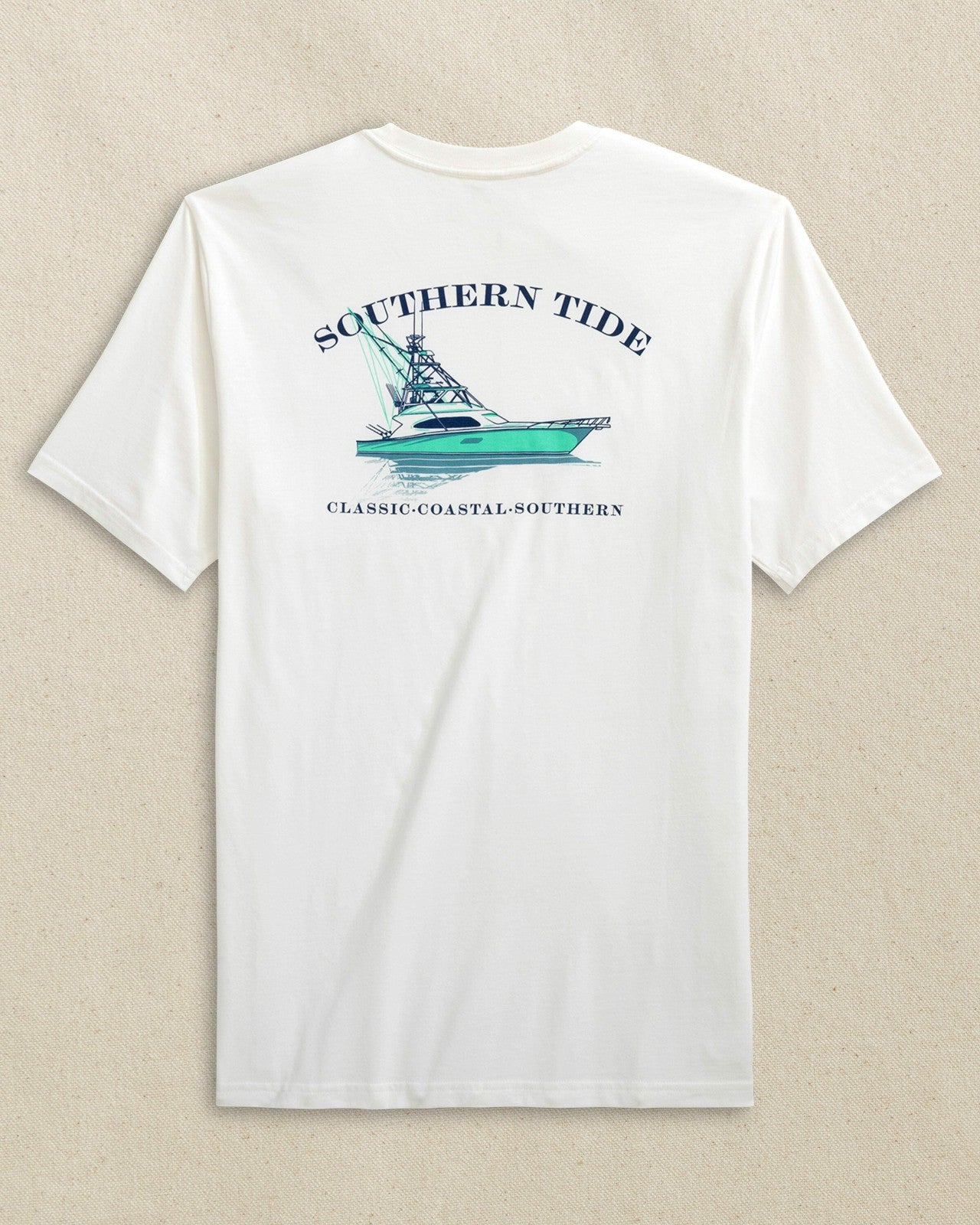 Southern Tide Fishing Boat Short Sleeve T-Shirt For Men|Sale