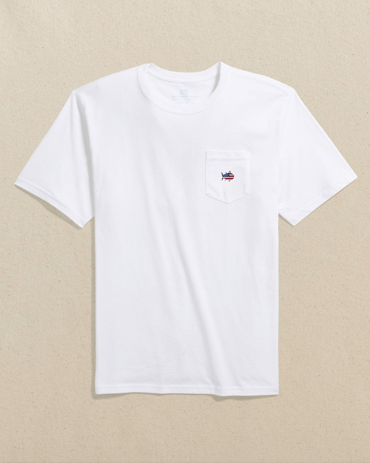 Southern Tide Americana Embroidered Short Sleeve T-Shirt For Men