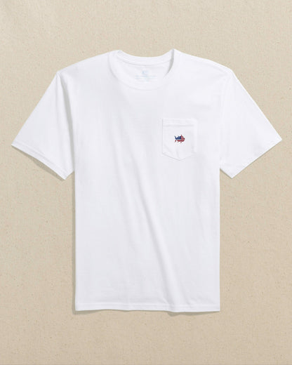 Southern Tide Americana Embroidered Short Sleeve T-Shirt For Men