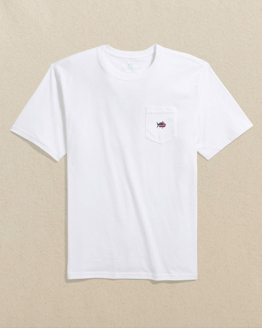 Southern Tide Americana Embroidered Short Sleeve T-Shirt For Men