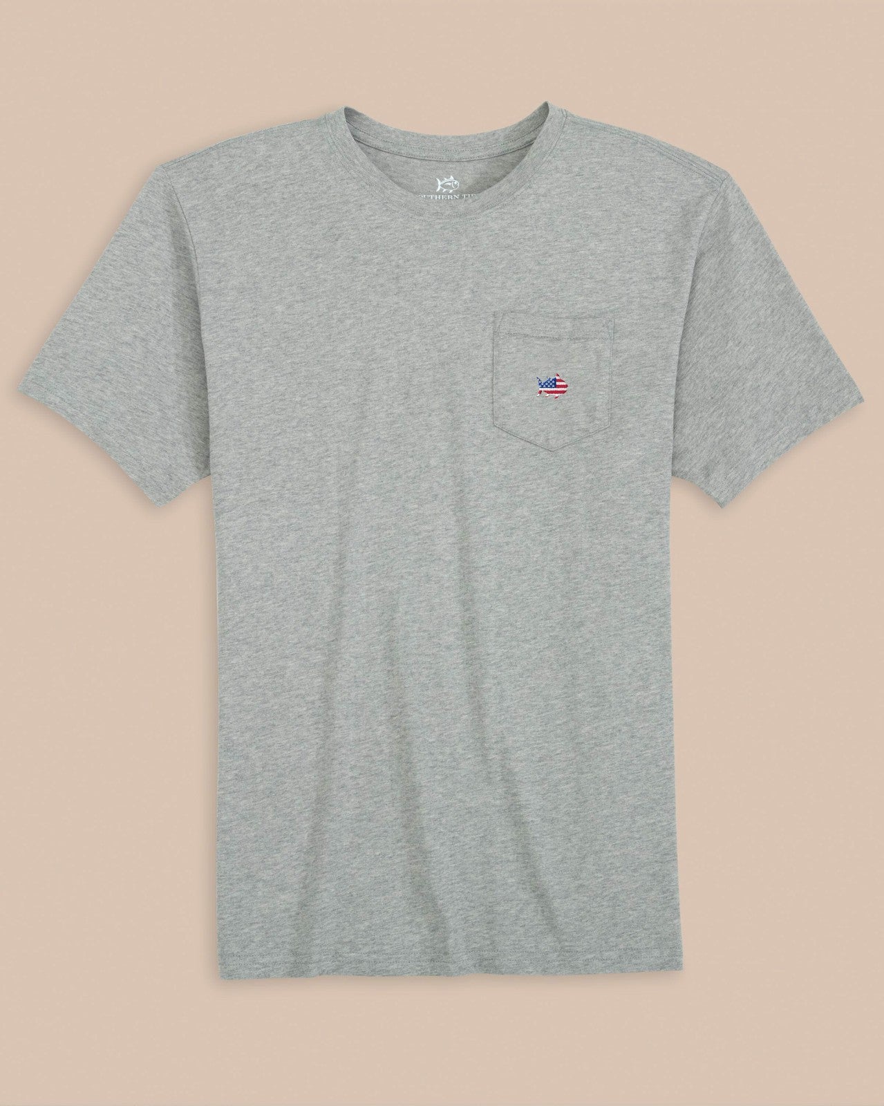 Southern Tide Americana Embroidered Short Sleeve T-Shirt For Men