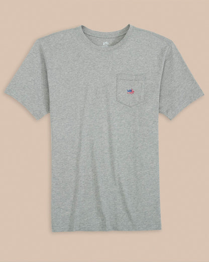 Southern Tide Americana Embroidered Short Sleeve T-Shirt For Men