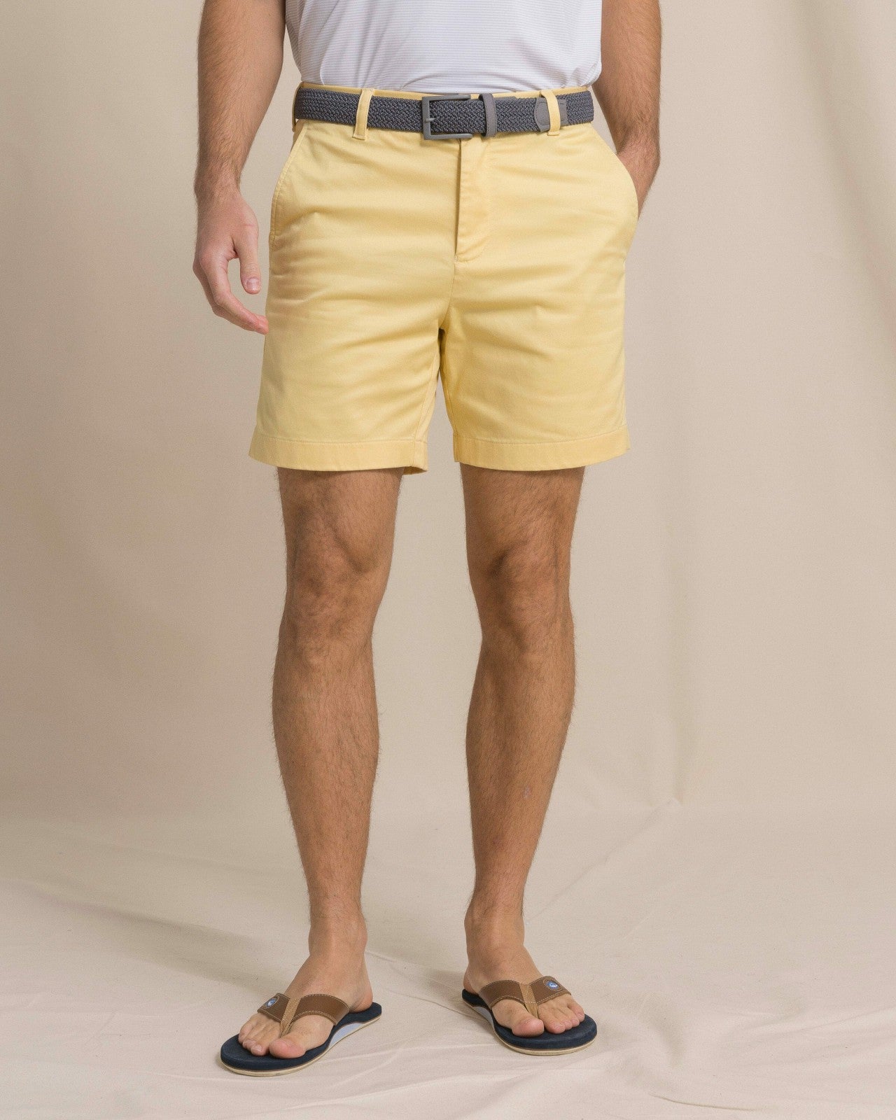 Southern Tide Channel Marker 7" Chino Short - Pineapple For Men