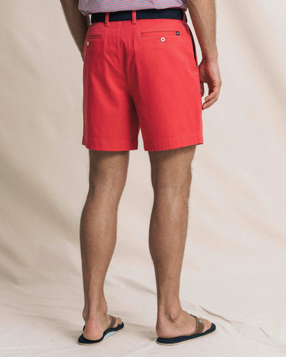 Southern Tide Channel Marker 7" Chino Short - Claret Red For Men