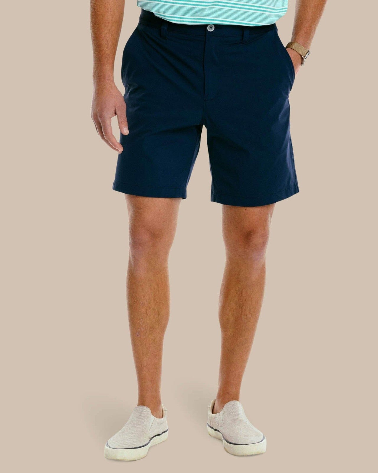 Southern Tide brrr°®-die 8 Inch Performance Golf Short - Navy For Men