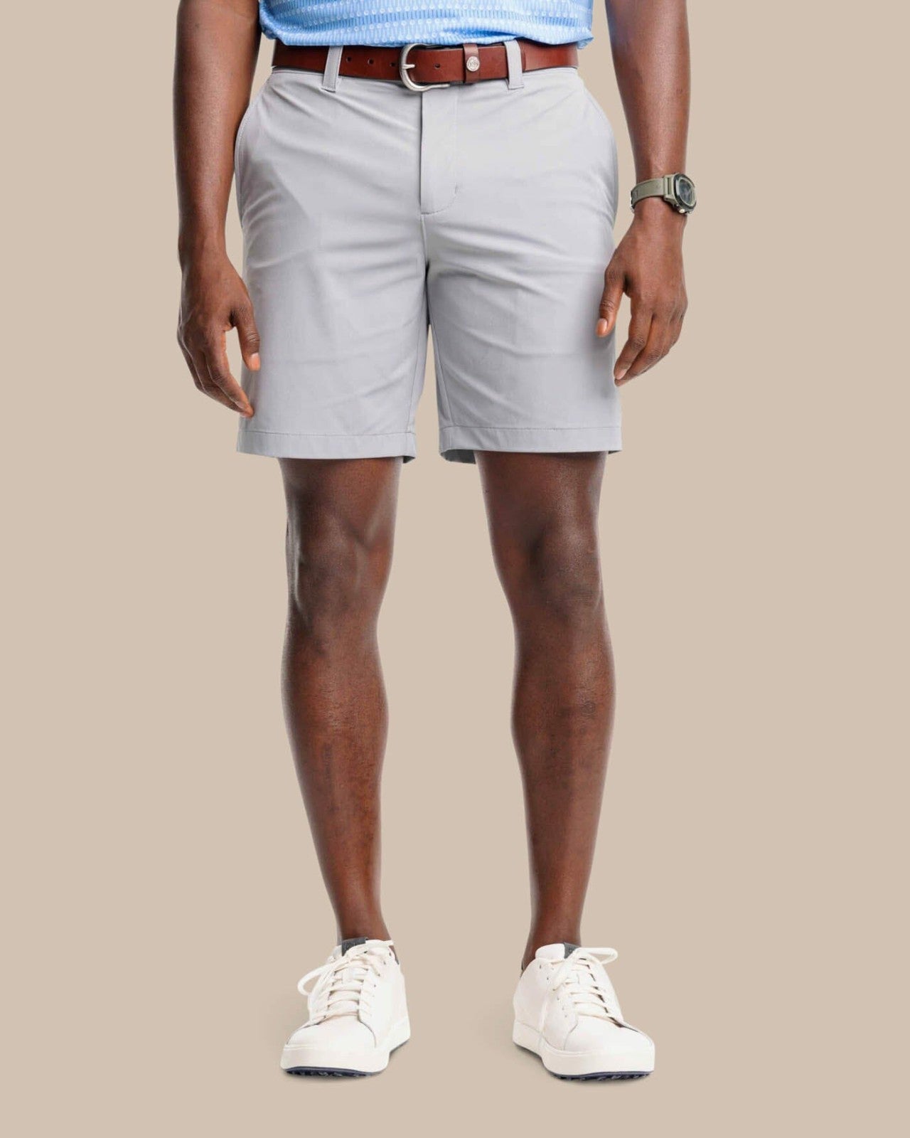 Southern Tide brrr°®-die 8 Inch Performance Golf Short - Steel Grey For Men