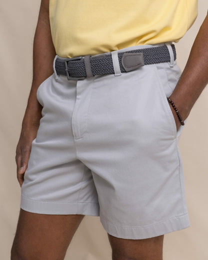 Southern Tide Channel Marker 7" Chino Short - Seagull Grey For Men