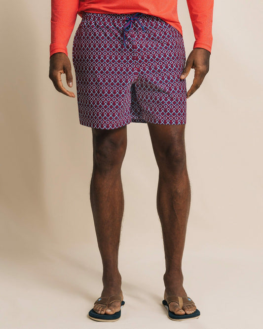 Southern Tide Marine Mirage Maritime Swim Trunk For Men