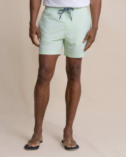 Southern Tide Seersucker Stripe Maritime Swim Trunk For Men