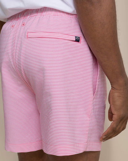 Southern Tide Seersucker Stripe Maritime Swim Trunk For Men