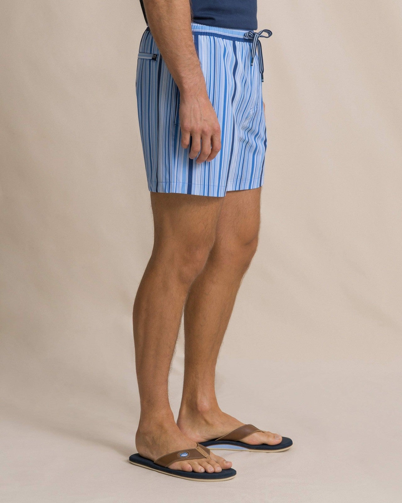 Southern Tide Stripe Maritime Swim Trunk For Men