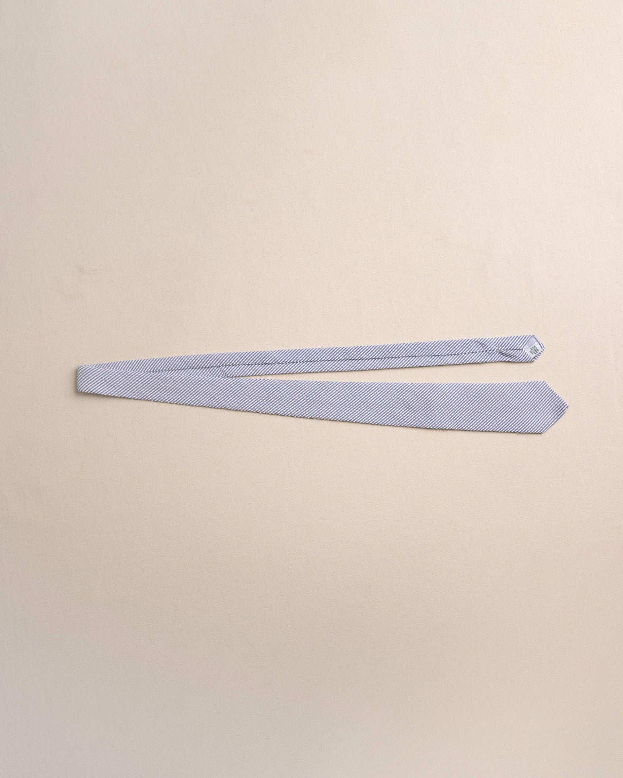 Southern Tide High Cotton Blue and White Seersucker Necktie For Men