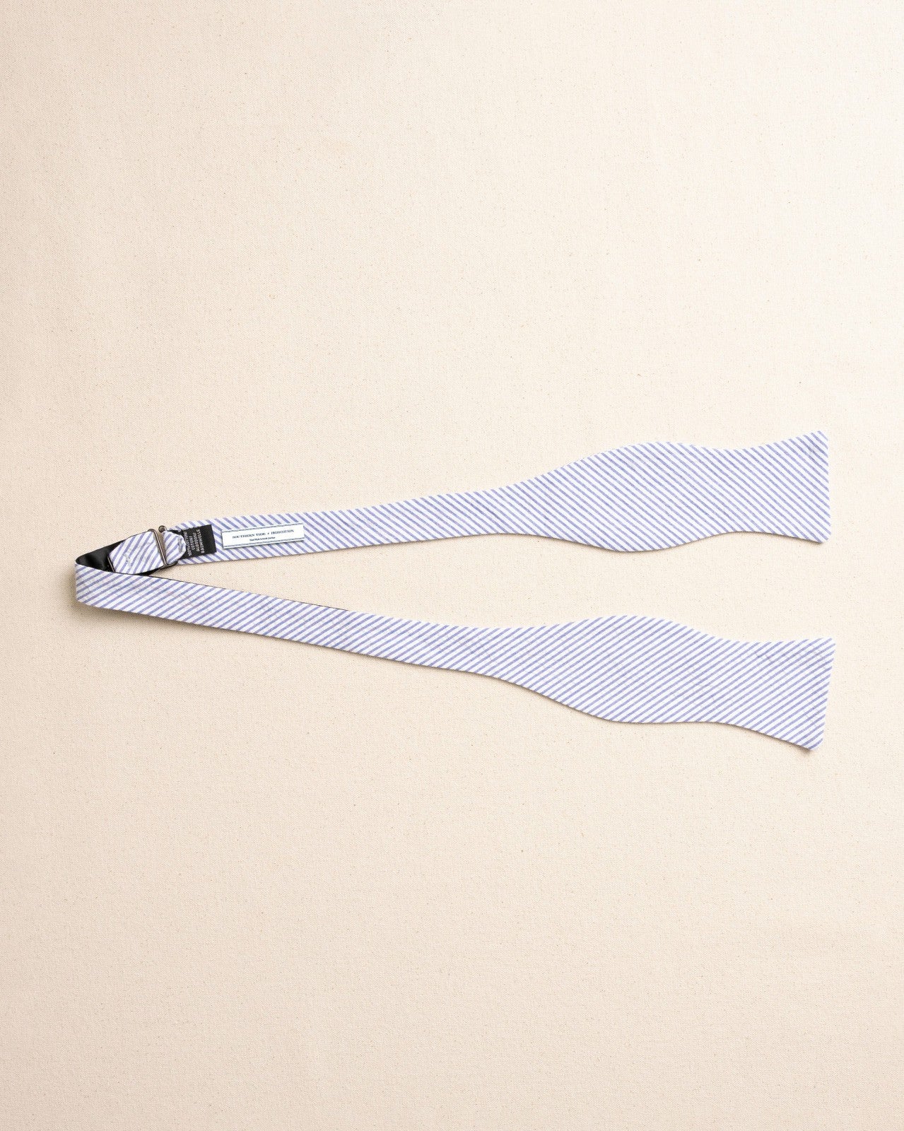 Southern Tide High Cotton Blue and White Seersucker Bow Tie For Men