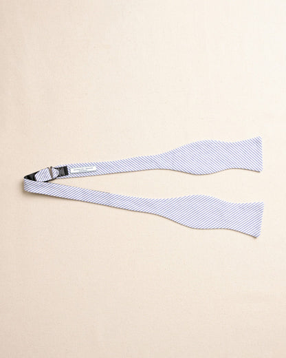 Southern Tide High Cotton Blue and White Seersucker Bow Tie For Men