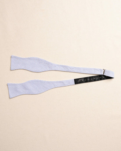 Southern Tide High Cotton Blue and White Seersucker Bow Tie For Men
