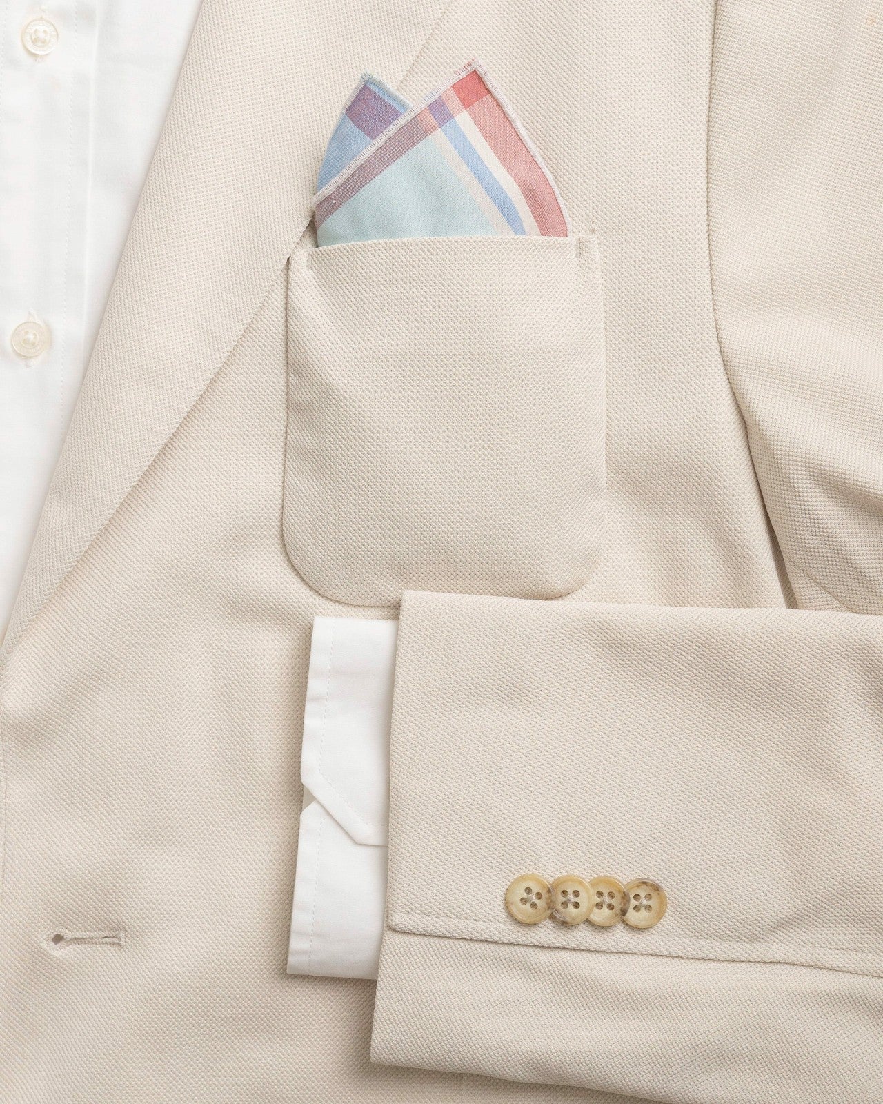 Southern Tide High Cotton Madras Pocket Square For Men