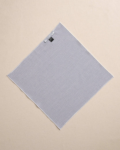 Southern Tide Blue and White Seersucker Pocket Square For Men