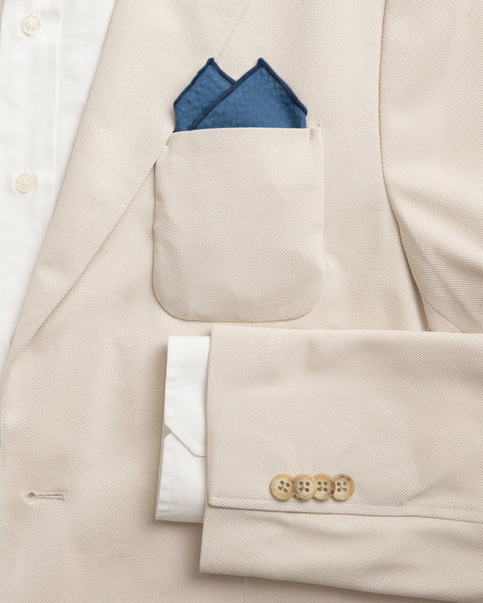 Southern Tide Nautical Blue Seersucker Pocket Square For Men