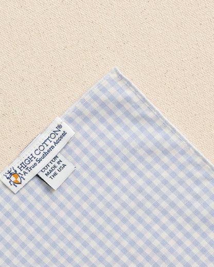 Southern Tide Blue Gingham Pocket Square For Men