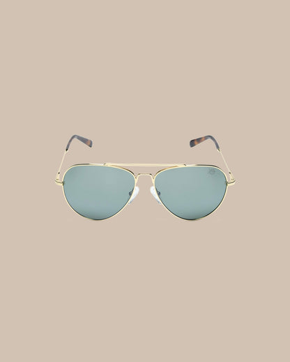 Yellow Gold Frame with American Green Lens,OS