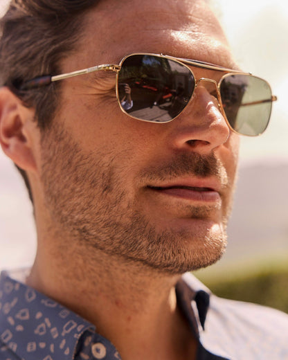 Southern Tide Quarter Deck Aviator Sunglasses For Men|Women|Home