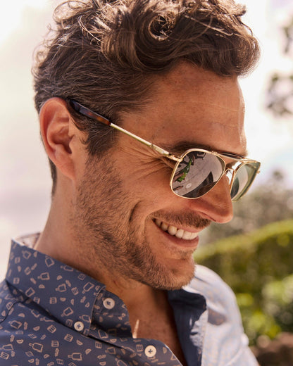 Southern Tide Quarter Deck Aviator Sunglasses For Men|Women|Home