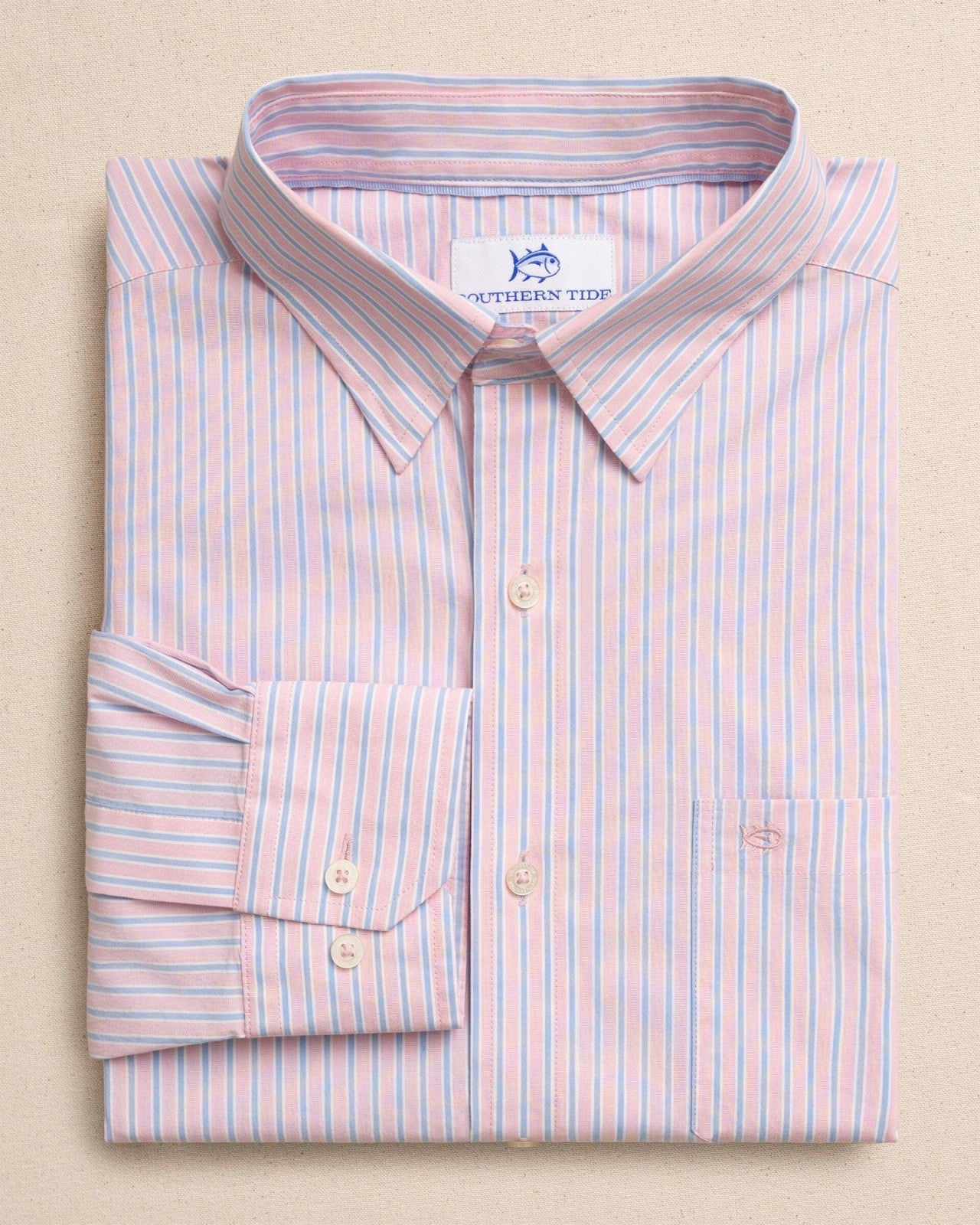 Southern Tide Amelia Island Stripe Charleston Sport Shirt For Men|Sale