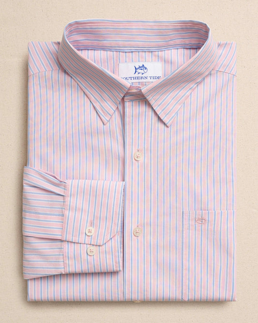 Southern Tide Amelia Island Stripe Charleston Sport Shirt For Men|Sale