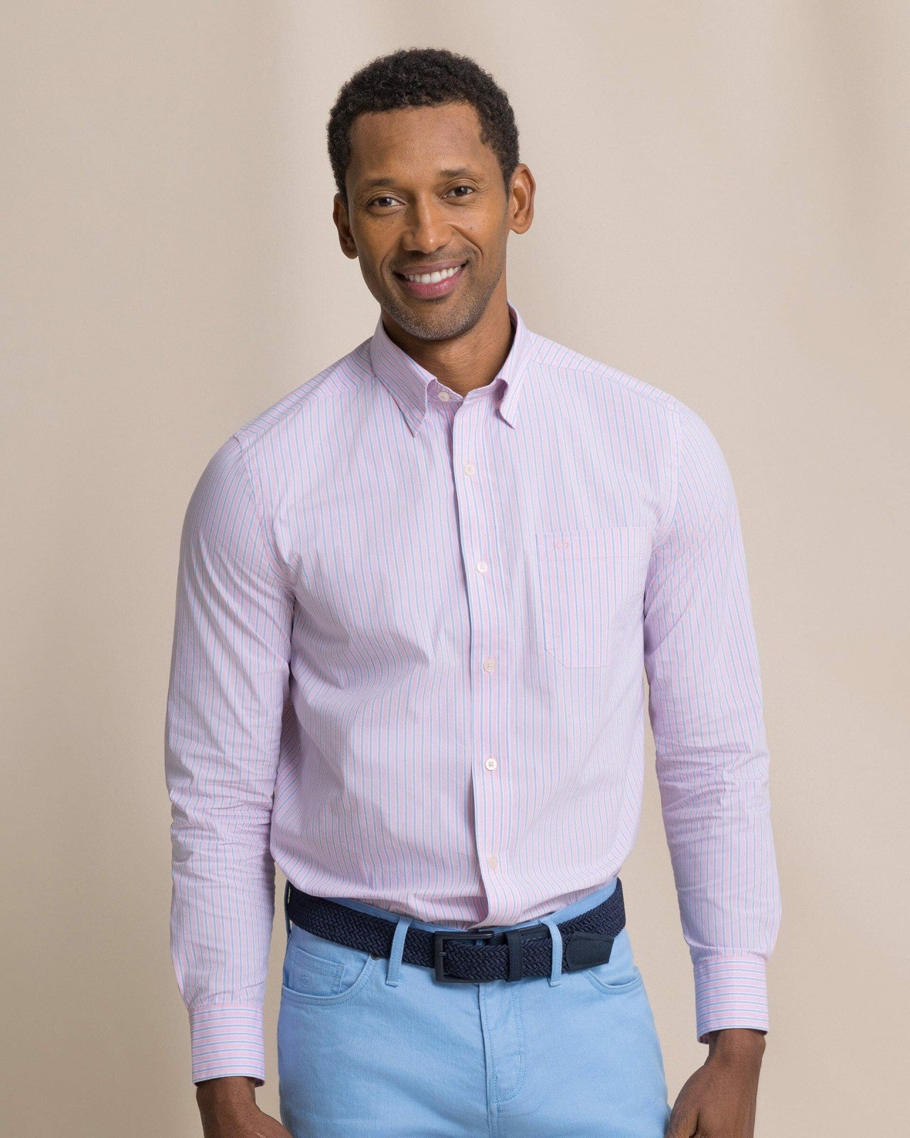 Southern Tide Amelia Island Stripe Charleston Sport Shirt For Men|Sale