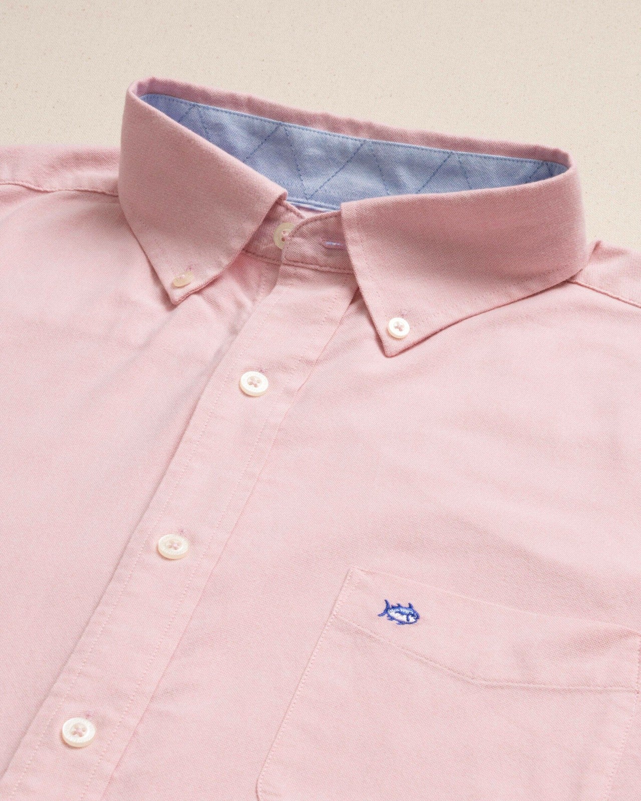 Southern Tide Charleston Oxford Solid Sport Shirt - Sea Pink For Men|Sale