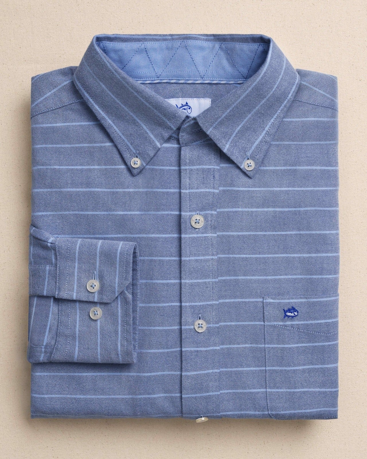 Southern Tide Stringline Charleston Oxford Stripe Sport Shirt For Men|Sale