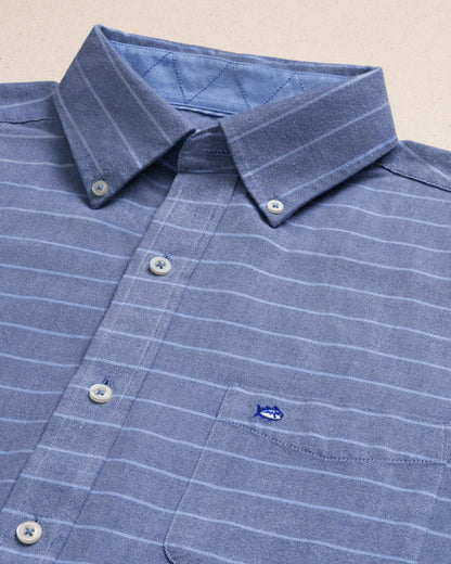Southern Tide Stringline Charleston Oxford Stripe Sport Shirt For Men|Sale