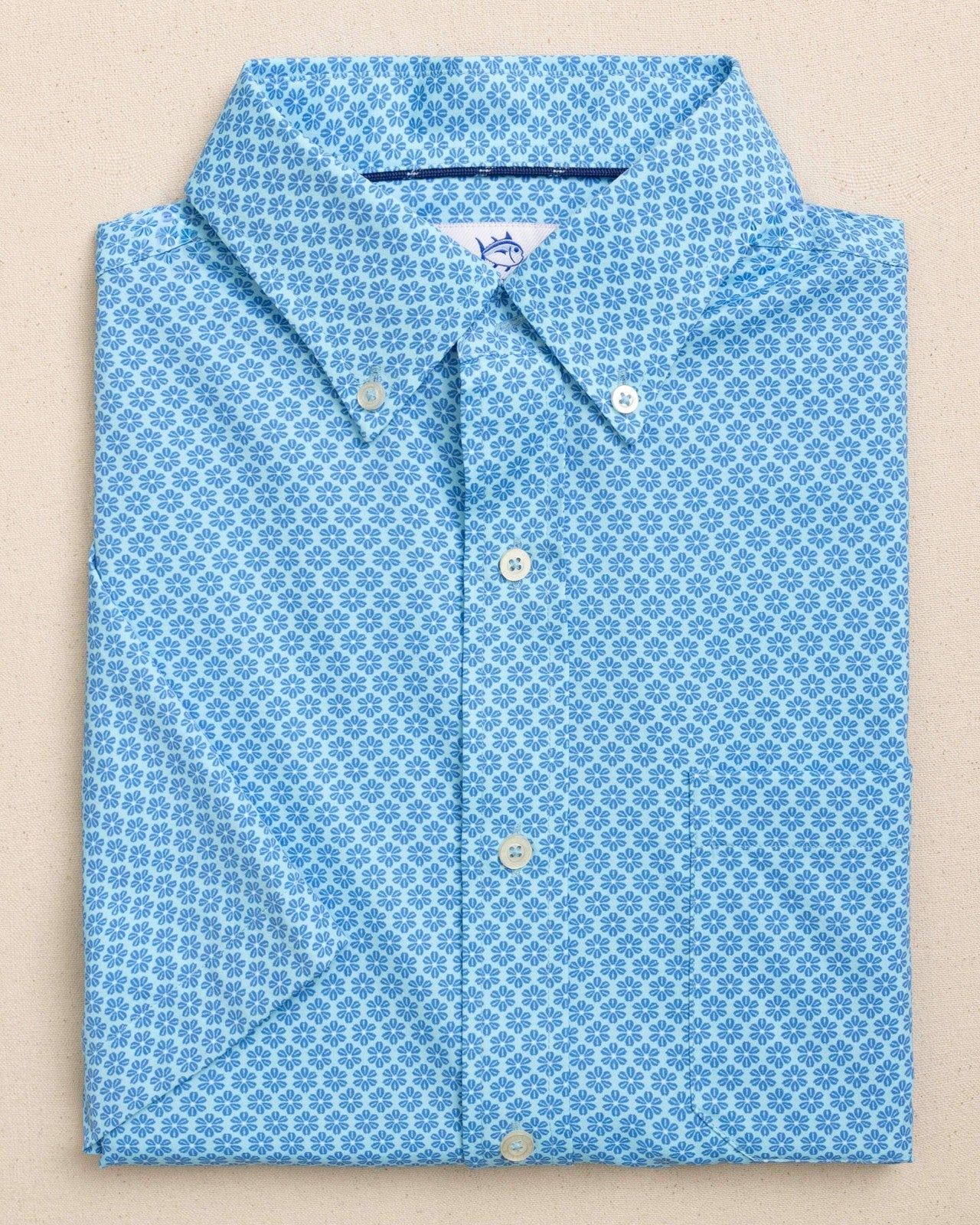 Southern Tide Flower Garden Short Sleeve Sport Shirt For Men|Sale