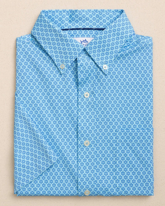 Southern Tide Flower Garden Short Sleeve Sport Shirt For Men|Sale