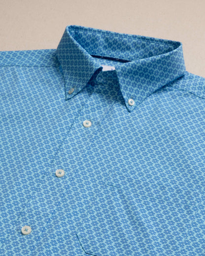 Southern Tide Flower Garden Short Sleeve Sport Shirt For Men|Sale