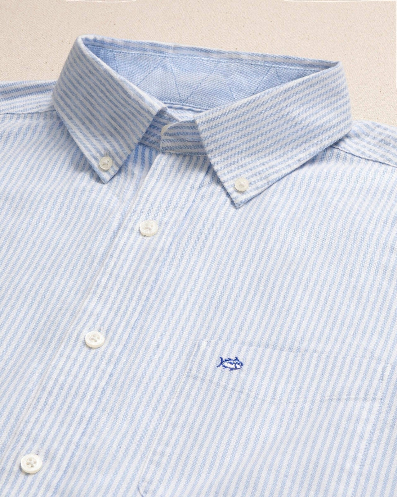 Southern Tide Harborview Charleston Oxford Stripe Sport Shirt For Men|Sale